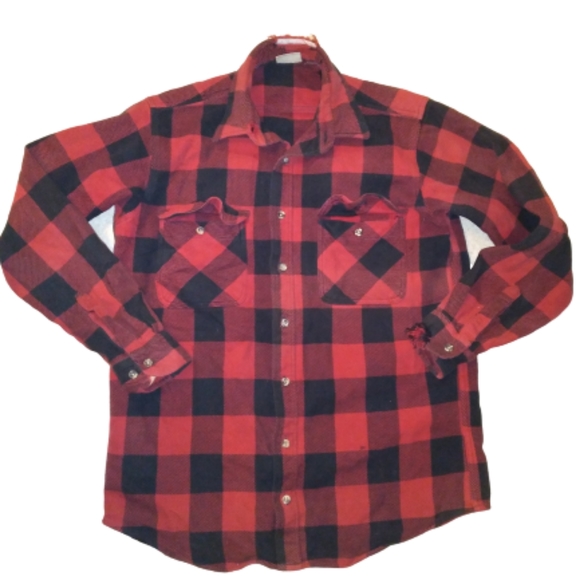 Five Brother Other - 5 Brother Vintage Heavyweight Flannel Plaid Shirt Size Tallman Large